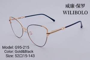 Metal ultrathin frames, with spring hinges Wilibolo G95-215
