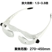 Magnifier-glasses for small parts working 7102-450, magnification: 1.5X-3.8X