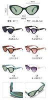 PC plastic sunglasses with metal hinge 6117W