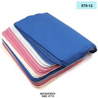 High-density microfiber napkin for glasses lens cleaning with  anti-slip dot pattern, 15*18 cm (price for a pack) 579-12