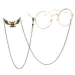 Металлическая нескользящая цепочка бронзового цвета, с черепом, для очков и масок GL117