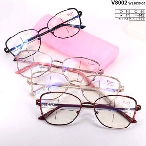 Ready-made metal frame glasses Vizzini V8002 (W21030-31), lens block blue light, diopters from -4.00 to +4.00(stap 0.25+and-)