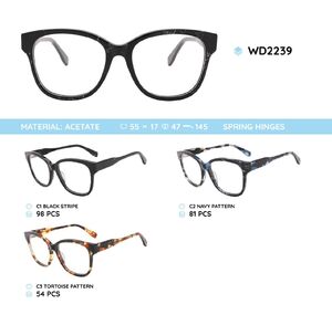 Plastic acetate eyeglasses frame for women with spring hinges WD2239