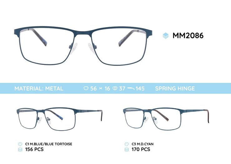 Metal men's frame for glasses MM2086