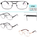 Очки большие мужские металлические с флексами Vizzini V7003 Диоптрии: +1,00 до +4,00 (шаг 0,25)