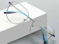 Fashion cat eye glasses frame metal blue blocker for glasses MORE 3060