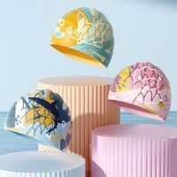 Silicone waterproof swimming cap for kids GJ110-YU
