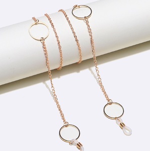 Metal non-slip chain, with geometric round, for glasses and masks GL525
