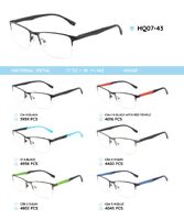 Металлическая оправа с дужками из материала TR-90 HQ07-43