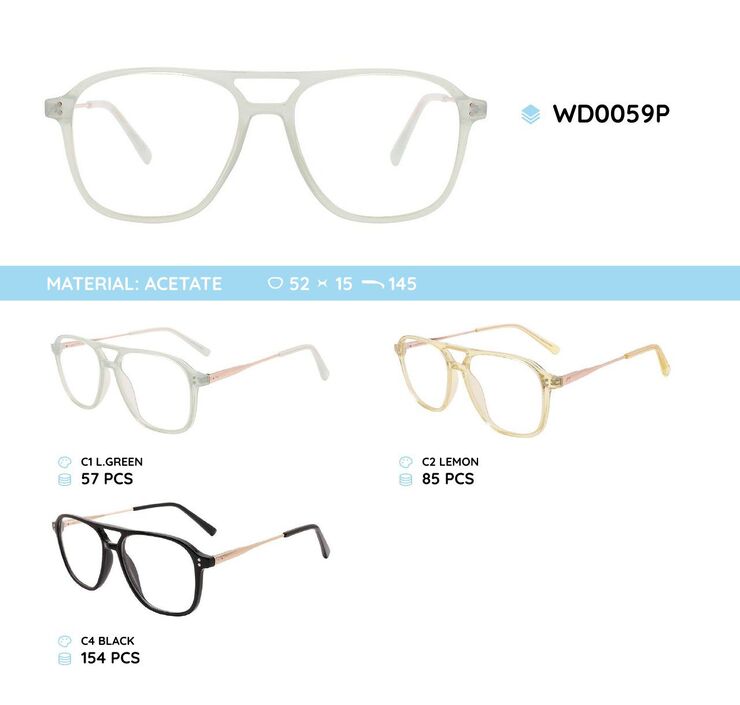 Оправа для очков женская пластиковая из материала ацетат WD0059P