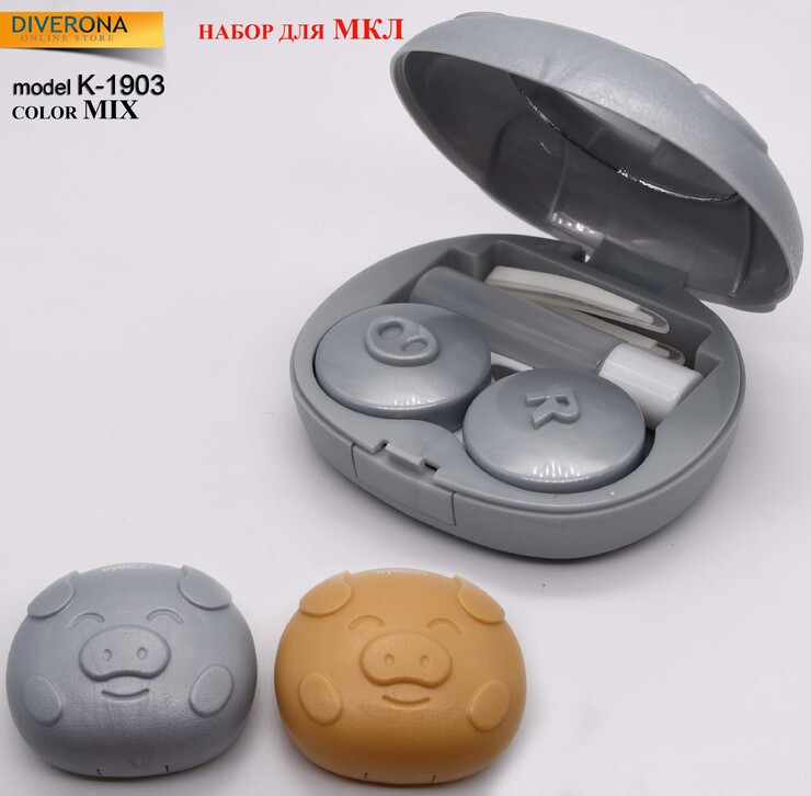 Набор для контактных линз складной с зеркалом и пинцетом K-1903