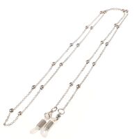 Gold-colored metal non-slip chain, with copper beads, for glasses and masks GL094