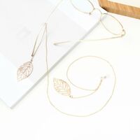 Металлическая нескользящая цепочка, c листом, для очков и масок GA025