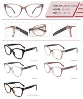 Plastic TR90 and acetate frame with spring hinges LE1096-DA