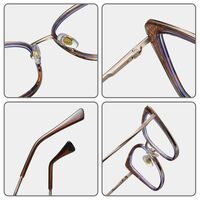 Combined frame (metal + TR90) or glasses with blue light protection, with spring hinges FA87261