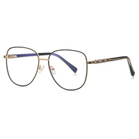Fashionable female flat light mirror frame metal blue blocker for glasses MORE 3069