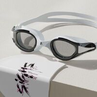 Swimming waterproof anti-fog goggles, with cap, 6612-YU