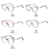 Combined frame (metal + TR90) or glasses with blue light protection, with spring hinges FA87041