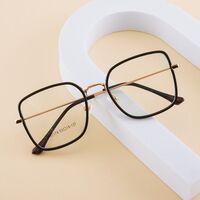 Combined frame (metal + TR90) or glasses with blue light protection, with spring hinges FA87174