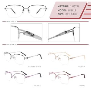 Оправа металлическая полуободковая с флексом LE8813-DA