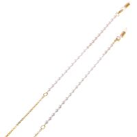 Металлическая нескользящая цепочка, с жемчужинами, для очков и масок GL087