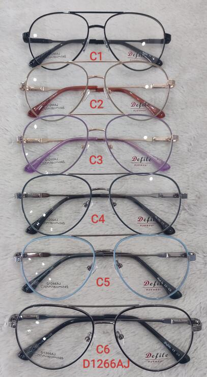 Metal frames for glasses with flex hinges Defile D1266AJ