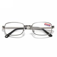 Folding metal reading glasses JY303 with case, diopters from +1.00 to +4.00, RMC=62-64