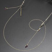 Металлическая нескользящая цепочка серебряного цвета, с подвеской в виде винограда, для очков и масок GL354