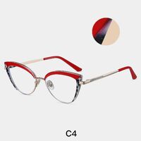 Combined frame (metal + TR90) or glasses with blue light protection, with spring hinges FA87281