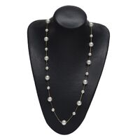 Металлическая нескользящая цепочка, с большим и маленьким жемчугом, для очков и масок GL430