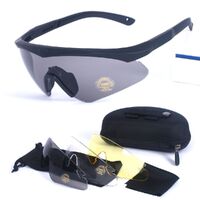 Safety shockproof tactical goggles +3 caps 2.3MM套装