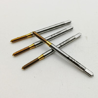 Set of 10 titanium coated straight flute taps M1.0-M2.0