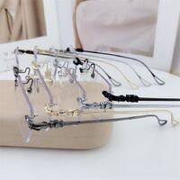 Оправа металлическая безободковая, линзы с Blue Block покрытием SANTA 01091