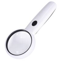 Magnifier with universal backlight, magnifying glass with handle 6H-4-XX, diameter 65 mm, magnification: 6Х, 12Х