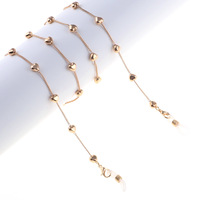 Metal non-slip chain, with peach heart, for glasses and masks GL845