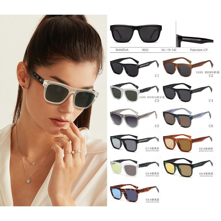 Polarized PC+CP plastic sunglasses with photochromic lenses Rianova R9032