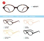 Plastic acetate eyeglasses frame with spring hinges WD1671