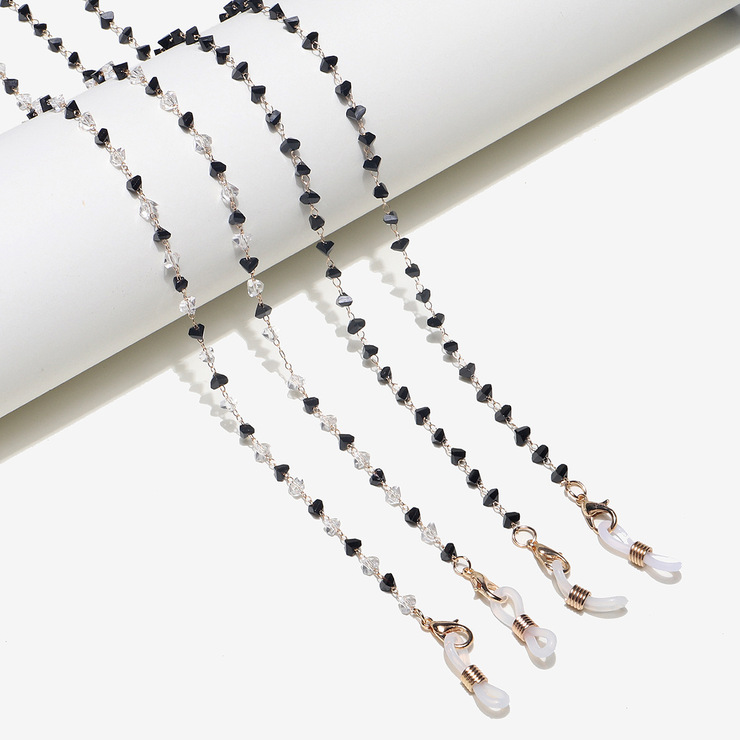 Набор из двух золотых и серебряных тонких цепочек для очков с очками GM085