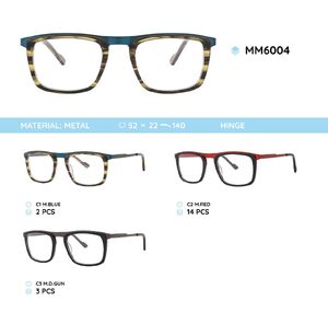 Metal men's frame for glasses MM6004