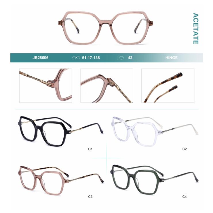 Combined frames for glasses, acetate + metal  Big City JB28606