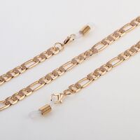 Металлическая нескользящая толстая цепочка золотого цвета, для очков и масок GL1009