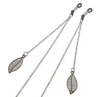 Металлическая нескользящая цепочка, c листом, для очков и масок GL144