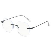 Metal rimless glasses with Blue ray cut KY5100尖