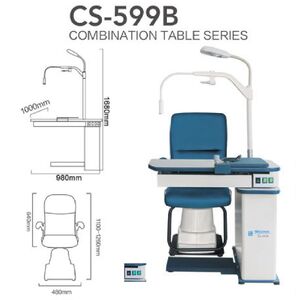Ophthalmologist workstation, combined table + chair CS-599B, tabletop 980*490 mm