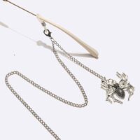 Металлическая нескользящая цепочка серебряного цвета, с подвеской в виде большого паука, для очков и масок GL1725