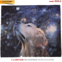 Салфетка для очков из материала микрофибра, плотный материал DOG-5