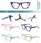 Plastic frames for glasses, acetate lamination Big City CH3209