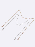 Набор из двух толстых алюминиевых цепочек для очков золотой и красной GM063(1)