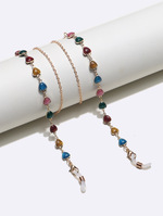 Цепочка для очков с нектариновыми сердечками GL1343