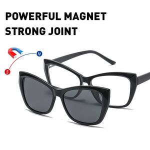 Plastic frame with flex + polarized sun protection magnet clip-on El Dorado EL2349D